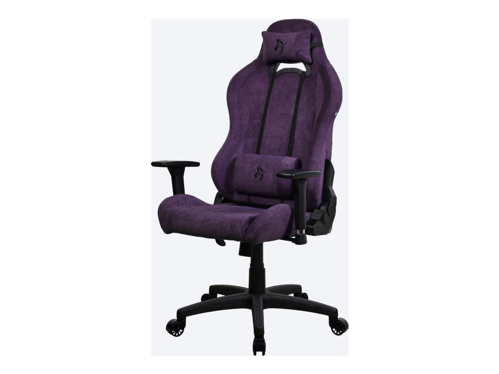 Arozzi Torretta 2023 Edition - Stol - Ergonomisk - Armlener - T-Formet - Tipping - Roterende - Mykt Stoff - Purpur