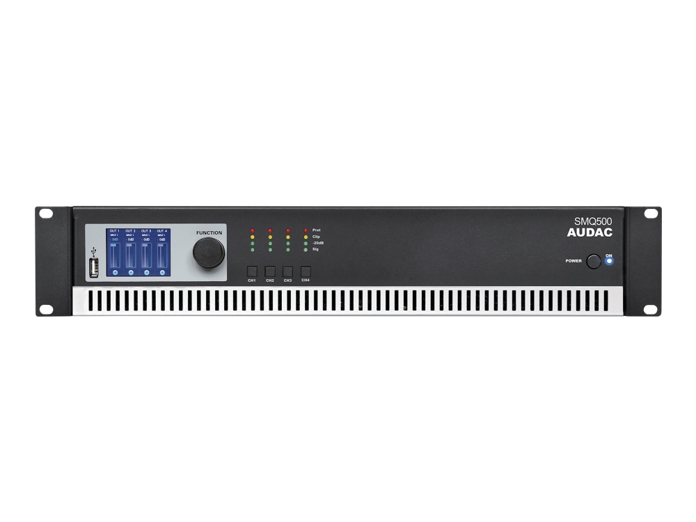 Audac Smq500 - Forsterker - 4 X 500 Watt - Svart