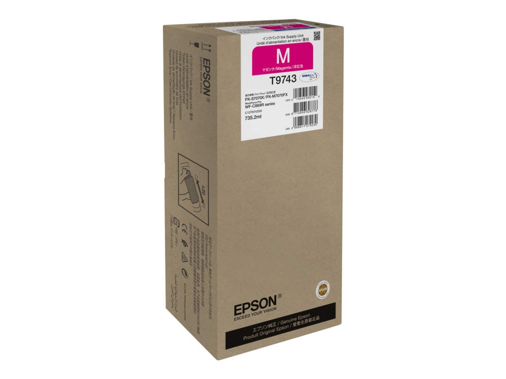 Epson T9743 - 735.2 Ml - Xxl-Størrelse - Magenta - Original - Blekkpatron