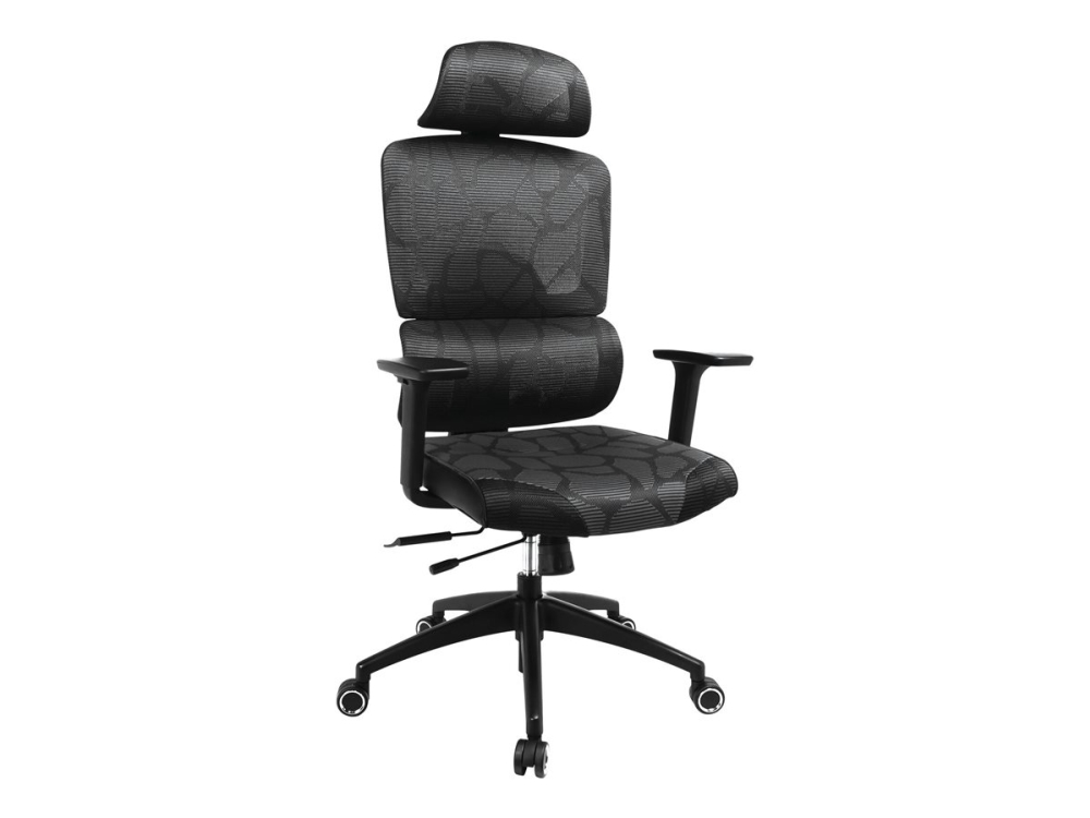 Sandberg Ergofusion Pro - Spillestol - Ergonomisk - Armlener - T-Formet - Tipping - Roterende - Maskestoff, Stoff