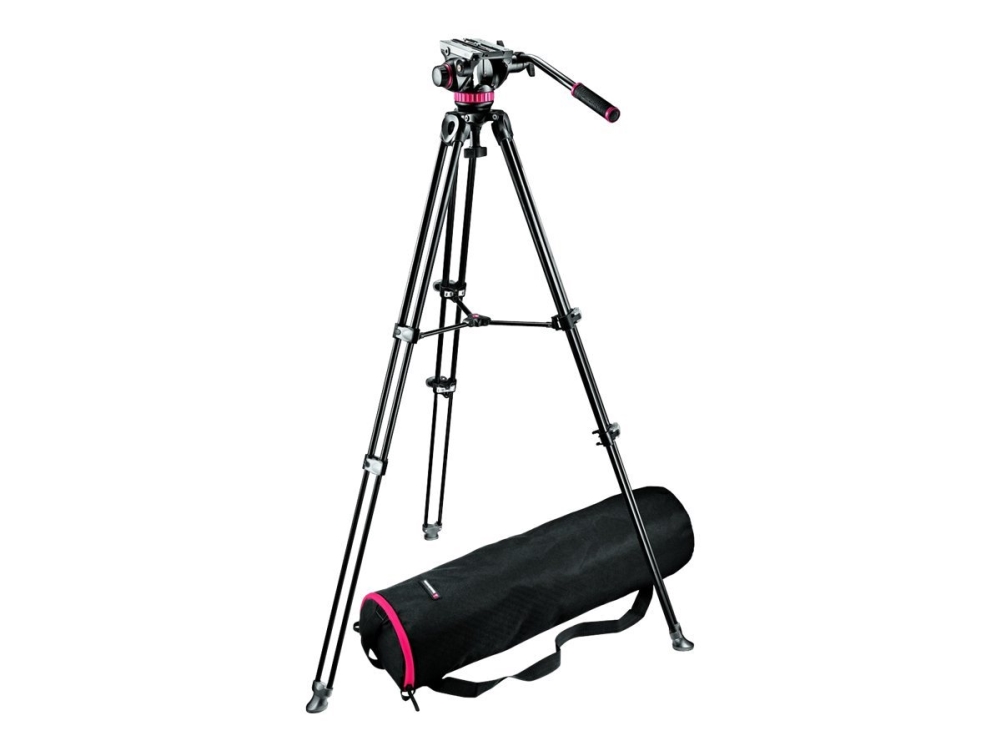 Manfrotto Mvk502am - Tripod - Med Manfrotto Mvh502a Pro Video Head