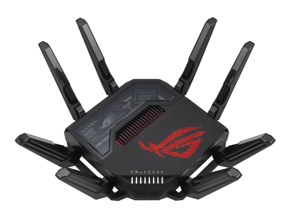 Asus Rog Rapture Gt-Be98 - Trådløs Ruter 6-Porters Svitsj - 10Gbe, 5Gbe, 2.5Gbe, 802.11Be - Wan-Porter: 2 - Wi-Fi 7 - Quad-Band