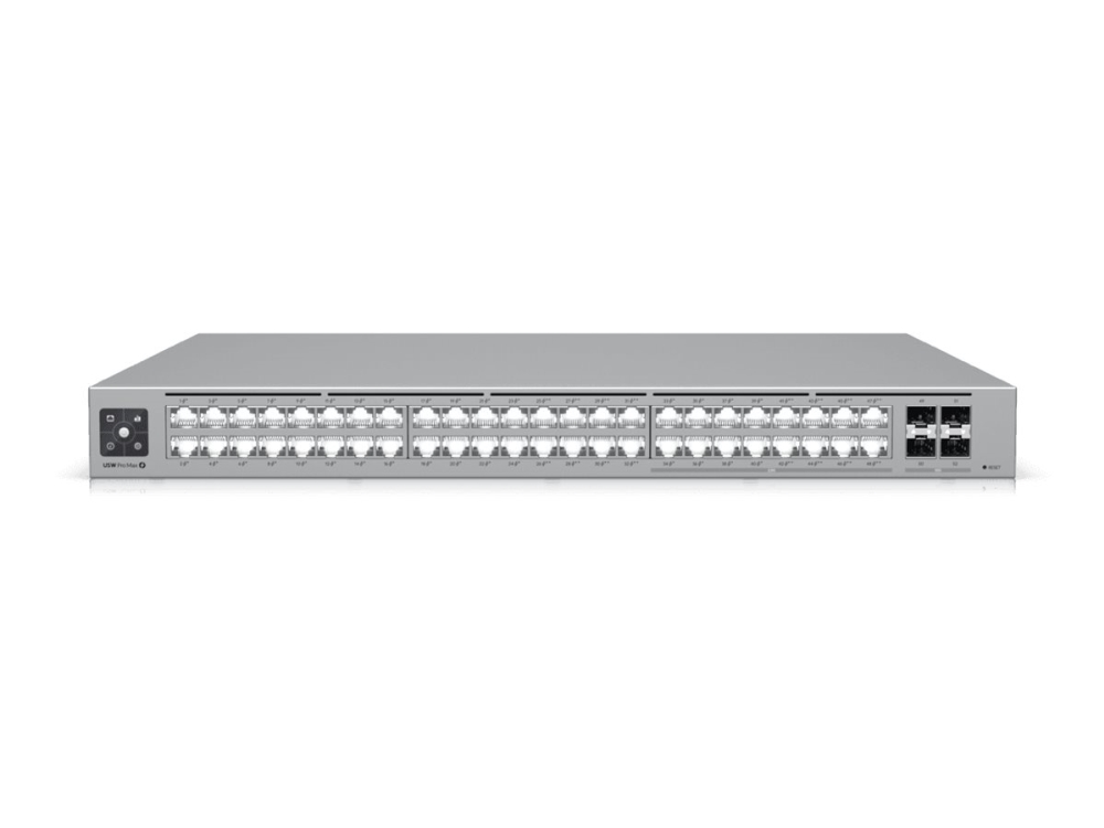 Ubiquiti Unifi Pro Max 48 Poe - Switch - L3 - Styrt - 16 X 1/2.5G (8 Poe+, 8 Poe++) + 32 X 10/100/1000 (24 Poe+, 8 Poe++) + 4 X 10 Gigabit Sfp+ - Rac