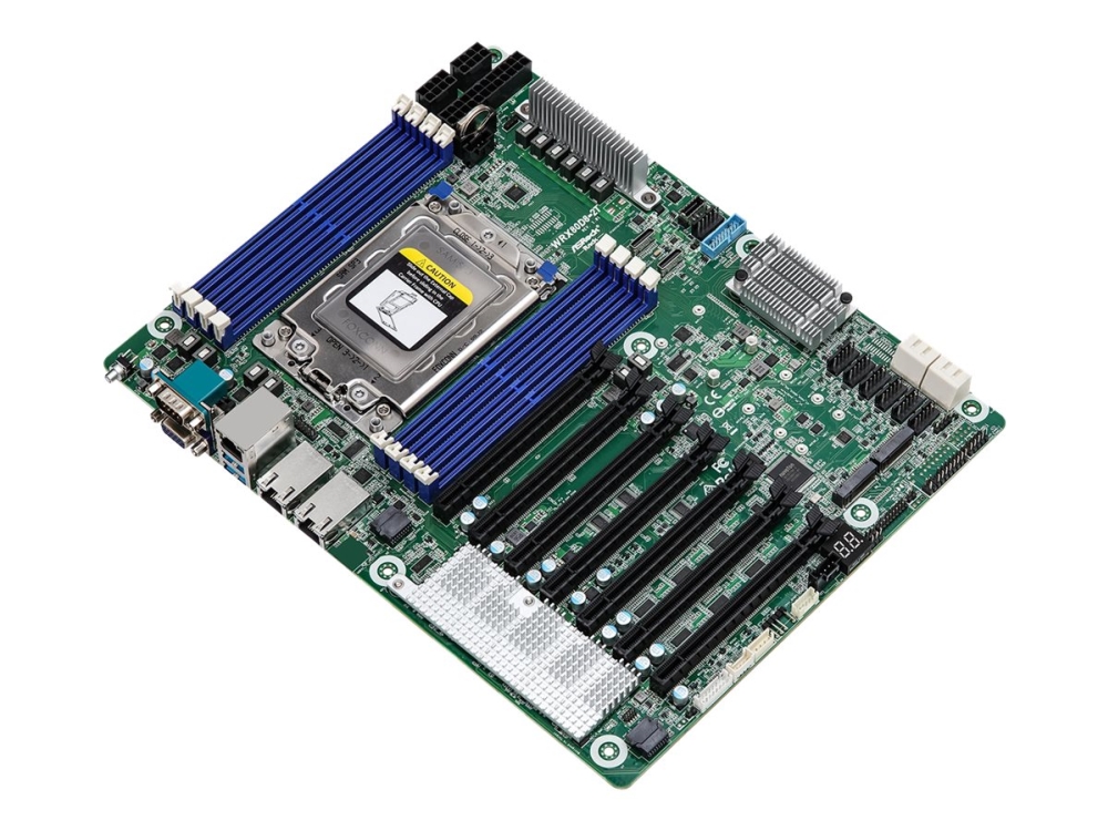 Asrock Rack Wrx80d8-2T - Hovedkort - Atx - Socket Sp3 - Amd Wrx80 Chipset - Usb-C Gen2, Usb 3.2 Gen 1 - 2 X 10 Gigabit Lan - Innbygd Grafikk