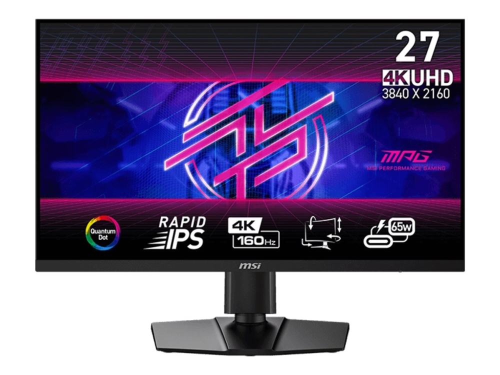 Msi Mpg 274Urfde Qd - Oled-Skjerm - Gaming - 27" - 3840 X 2160 Uhd @ 160 Hz - Fast Ips - 400 Cd/M² - 1000:1 - Displayhdr 400 - 0.05 Ms - 2Xhdmi, Disp