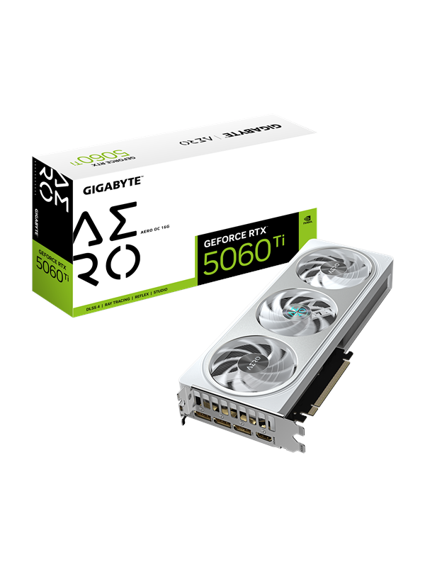 GIGABYTE GeForce RTX 5060 Ti AERO OC - 16GB GDDR7 RAM - Grafikkort