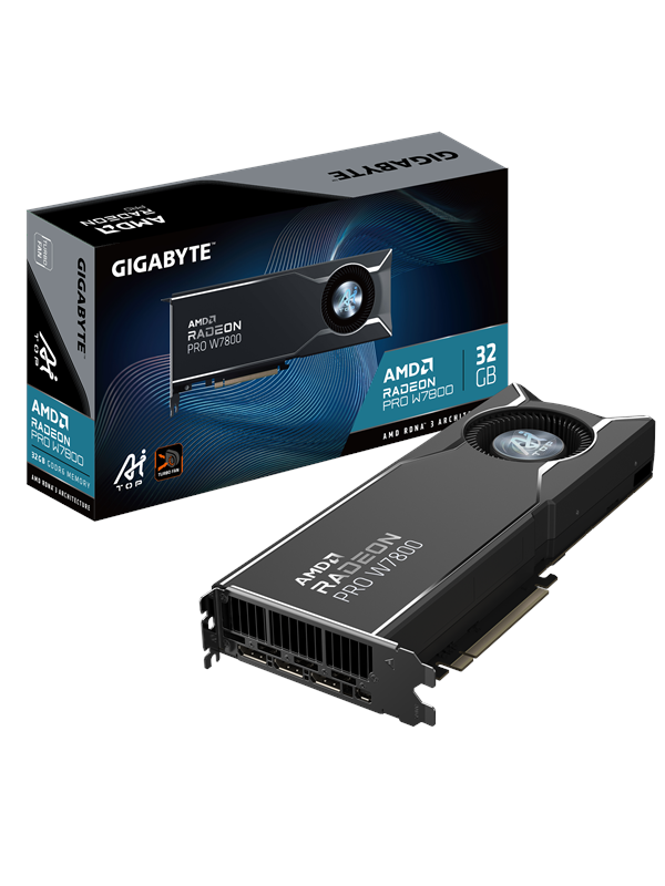 GIGABYTE Radeon PRO W7800 AI TOP - 32GB GDDR6 RAM - Grafikkort