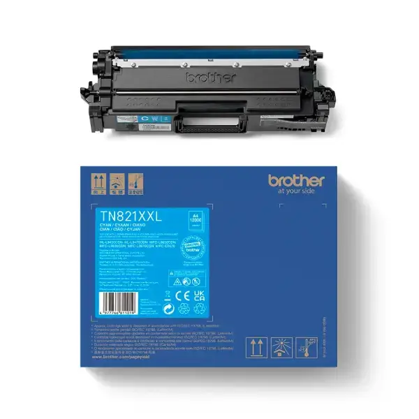 Brother toner TN821XXLC cyan 12000 sider, original